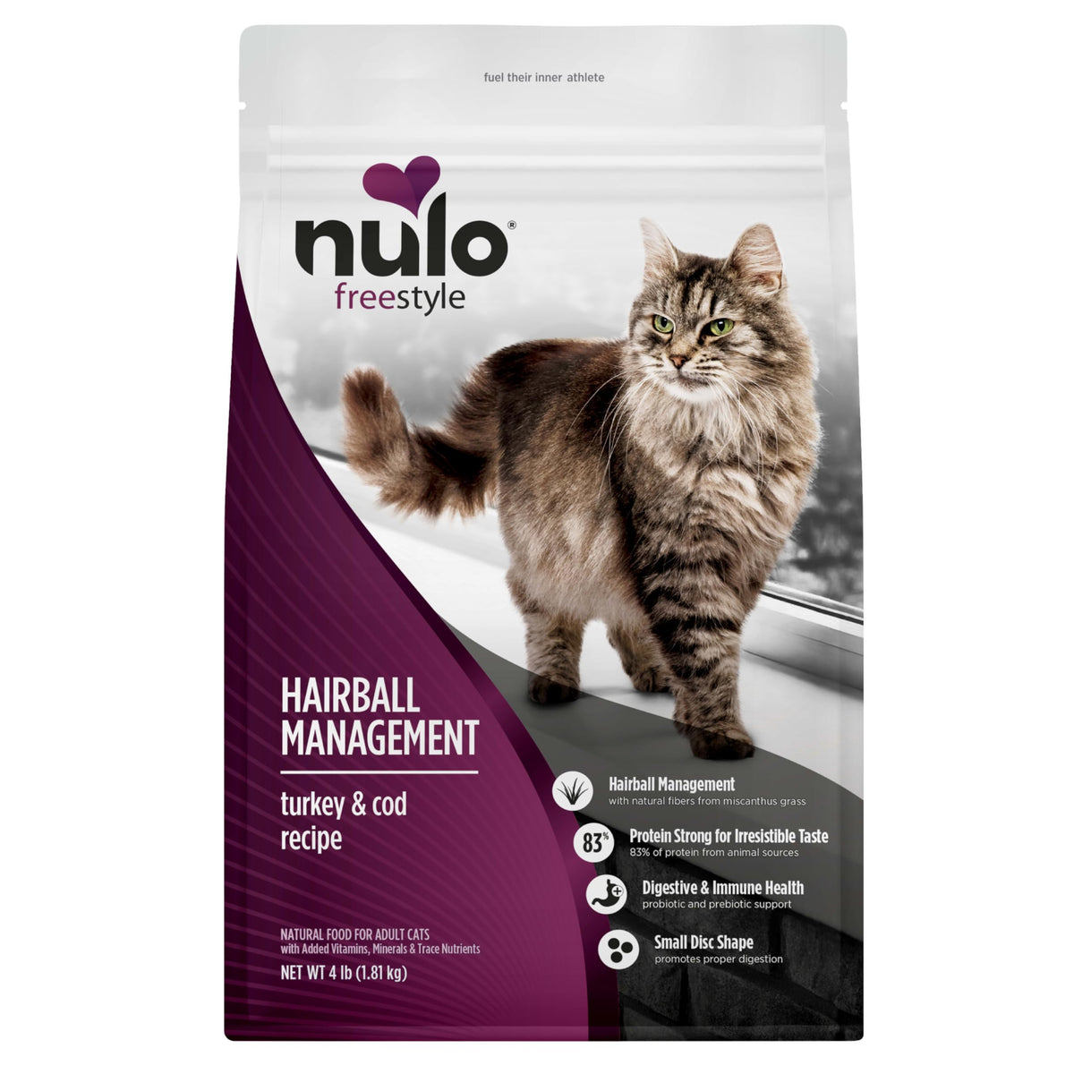 Nulo Freestyle comida para gatos en bolsa de 4 lb para control de bolas de pelo