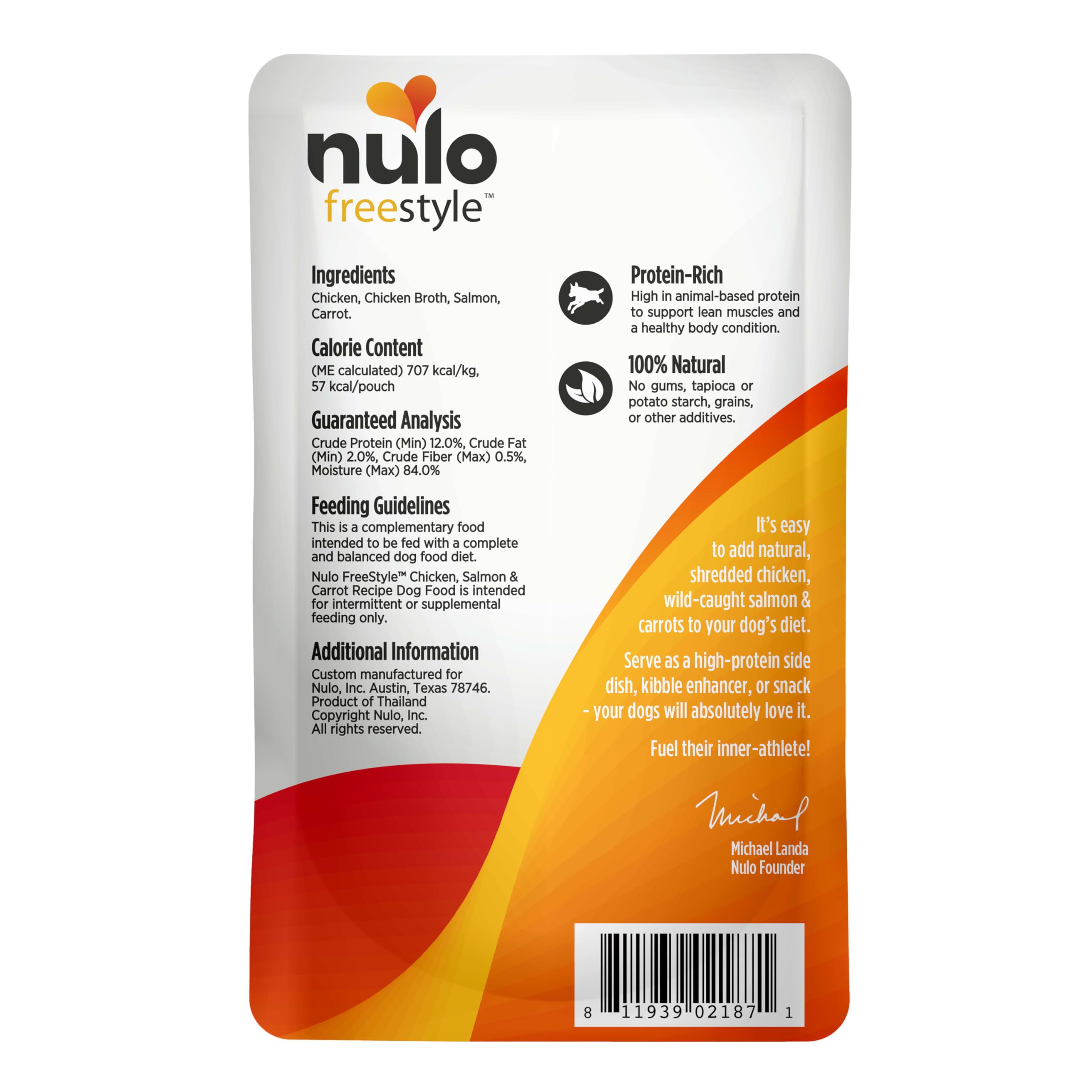 Nulo Freestyle format 2,8 oz par sachet, pack 6 pratique
