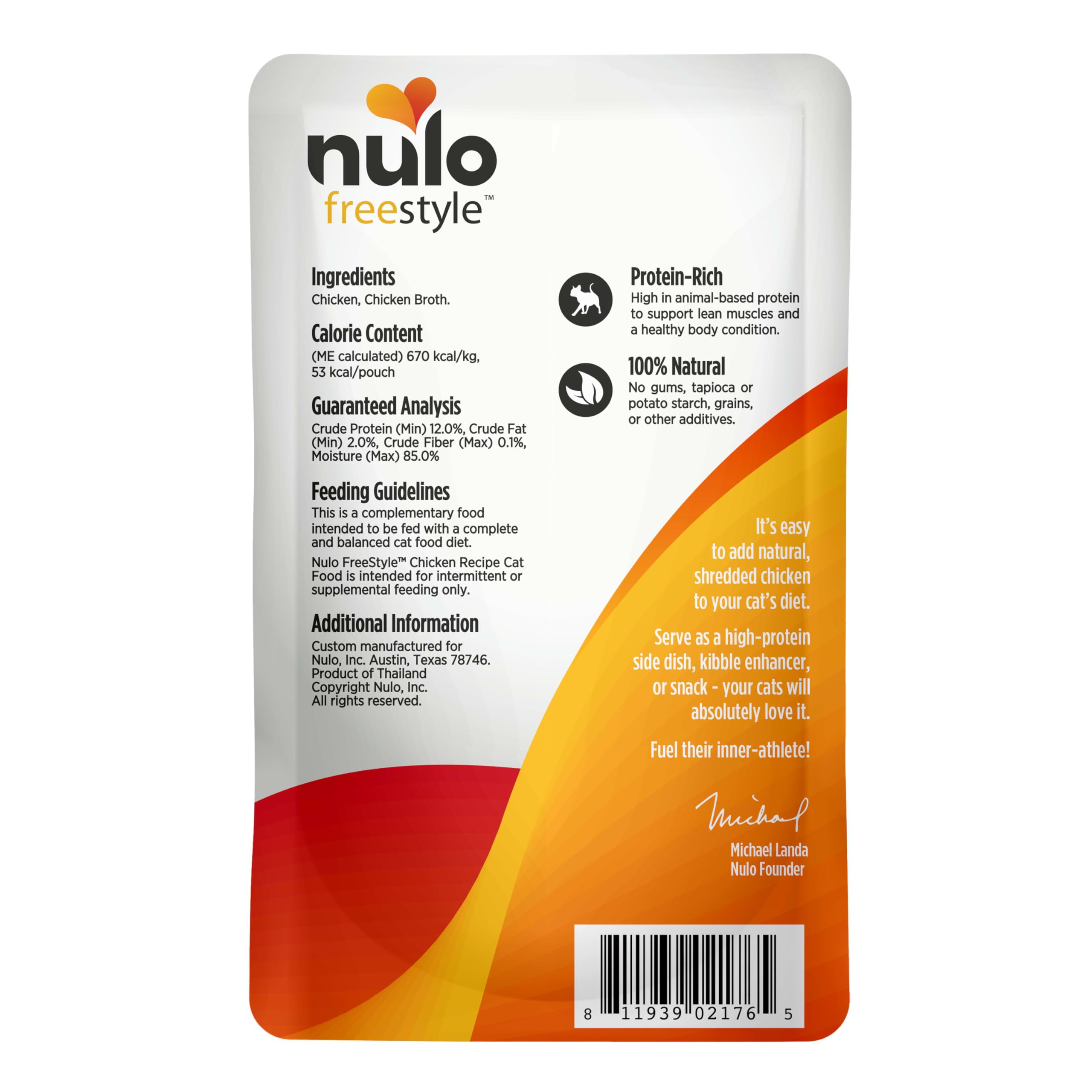 Nulo Freestyle Ingredientes simples pollo y caldo para alimentar fácilmente.