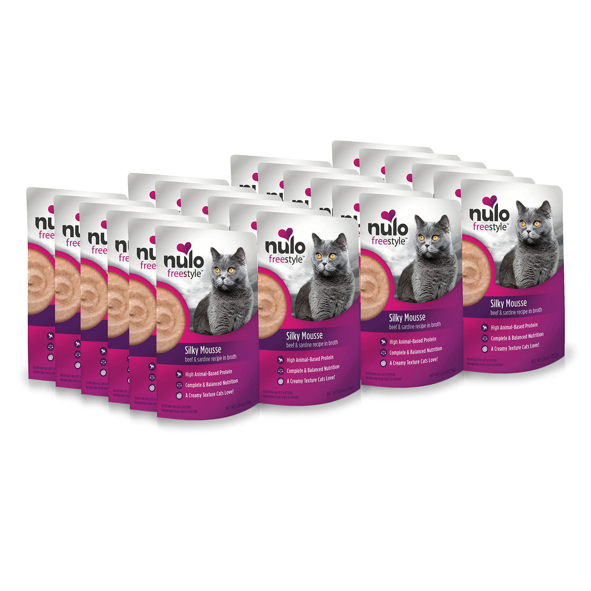 Nulo Freestyle mousse textura seda, experiencia suave para gatos exigentes.