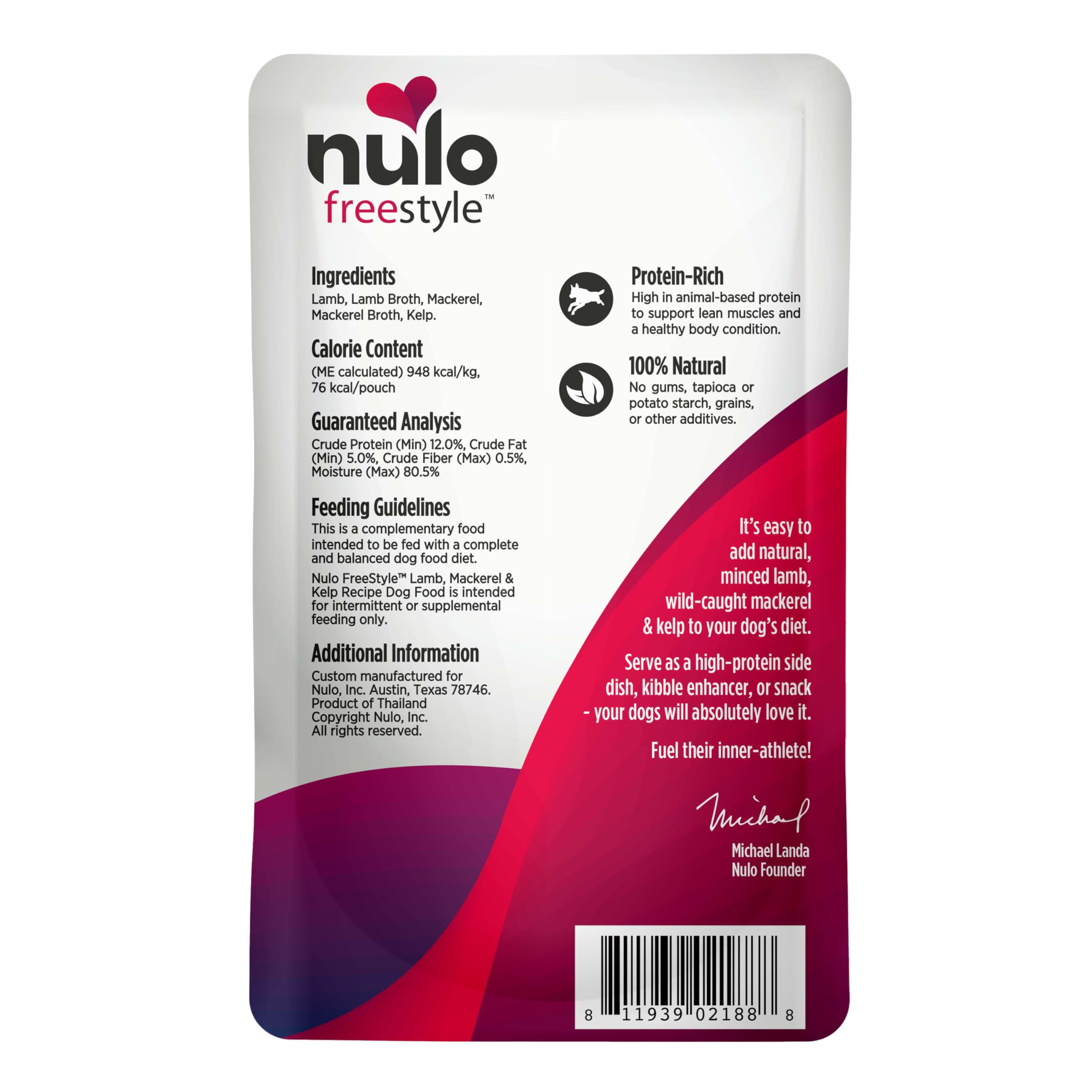 Nulo Freestyle porciones individuales, práctico para alimentar y recompensar.