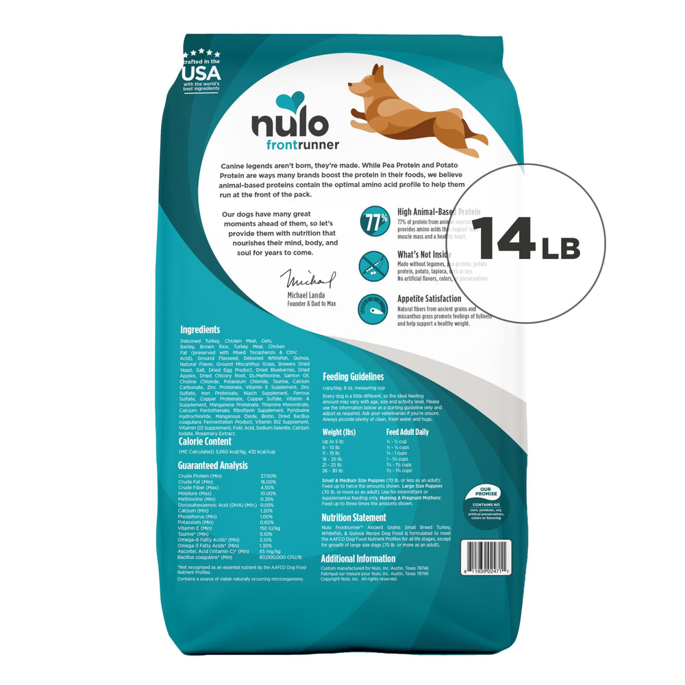 Aprobado en pruebas de sabor para razas pequeñas.