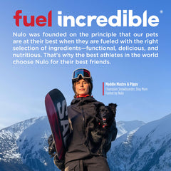 Nulo comida húmeda sin granos, cinco proteínas para energía sostenida.