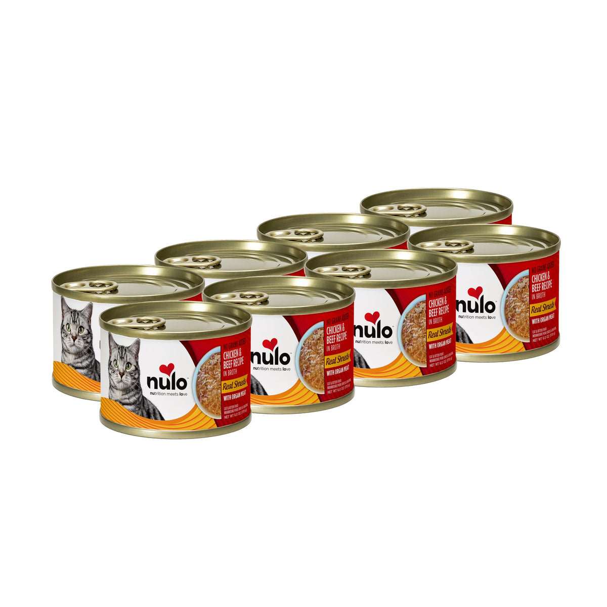 Nulo Real Trozos Deshilachados con pollo y res en lata de 6oz.