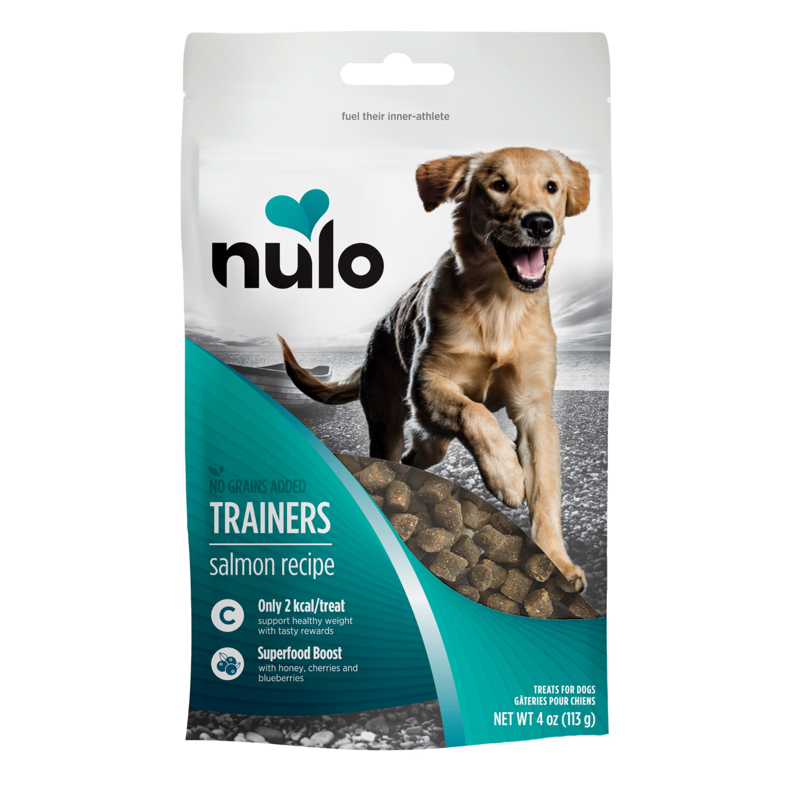 Nulo Trainers Salmón, bolsa 4oz, recompensa baja en calorías para entrenamiento.