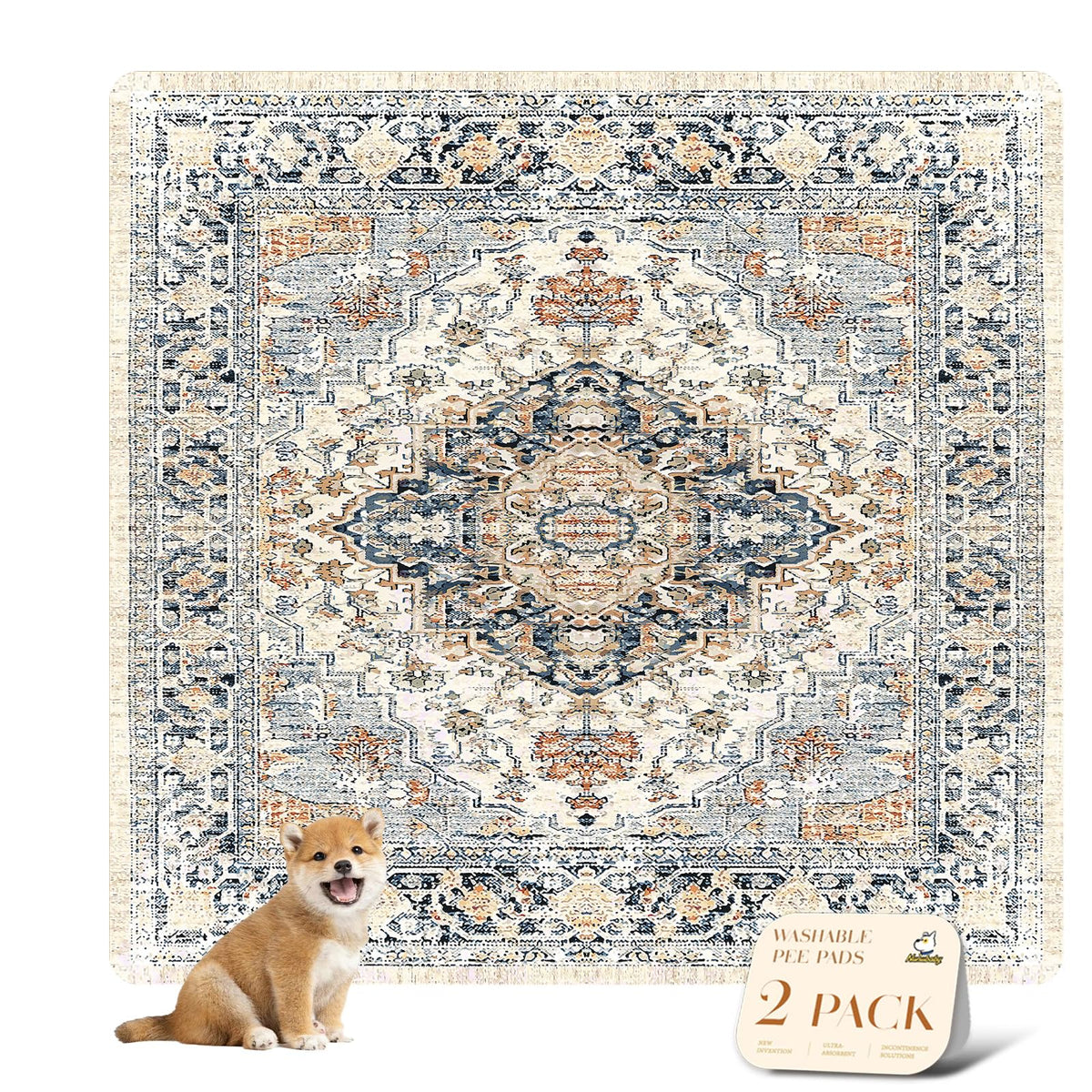 Almohadilla de entrenamiento para perros nunubaby beige, suave y absorbente para uso diario.