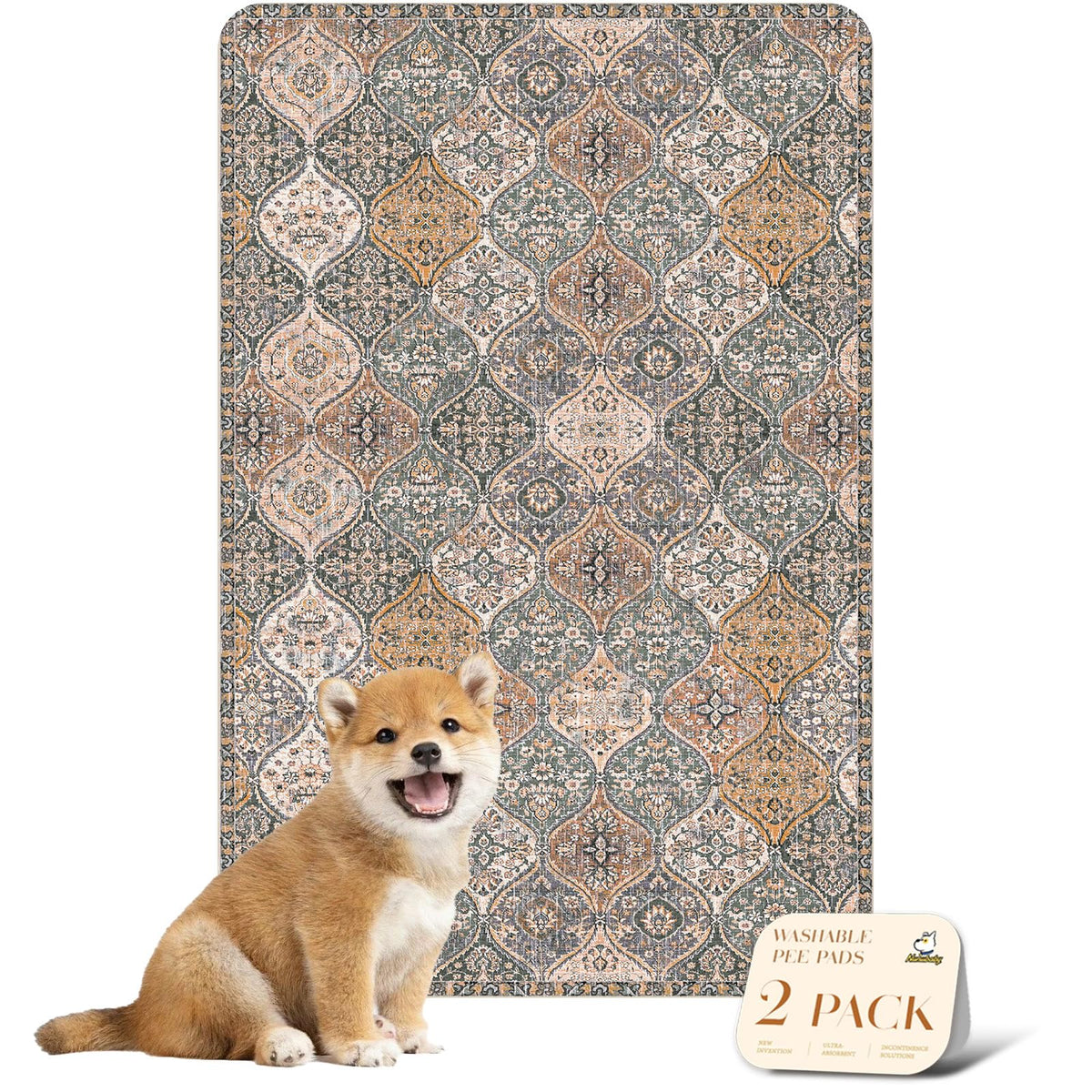 Nunubaby almohadilla higiénica lavable absorbente para perros, protege suelos.