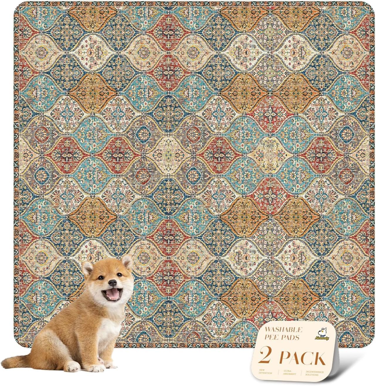 Nunubaby almohadilla reutilizable crema 36x36, protege suelos y jaulas con absorción confiable.