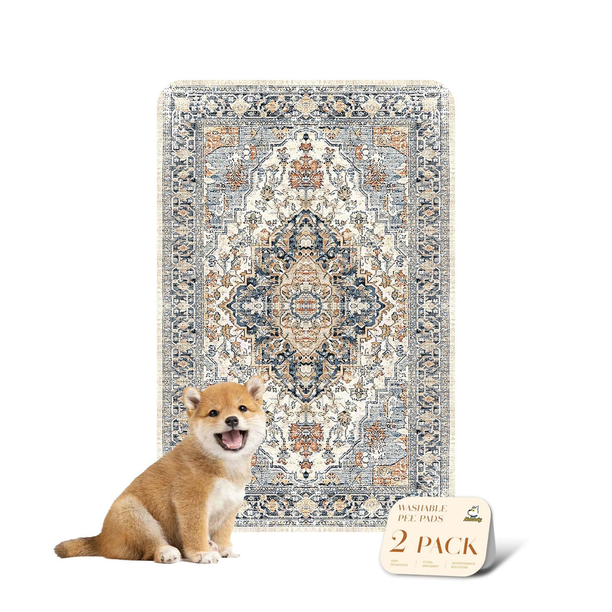 nunubaby almohadilla lavable beige 24x36: suave y absorbente para proteger suelos.