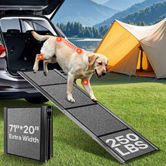 NUOBESTY rampa para perros de 71 pulgadas y 20 pulgadas, entrada suave para mascotas grandes.