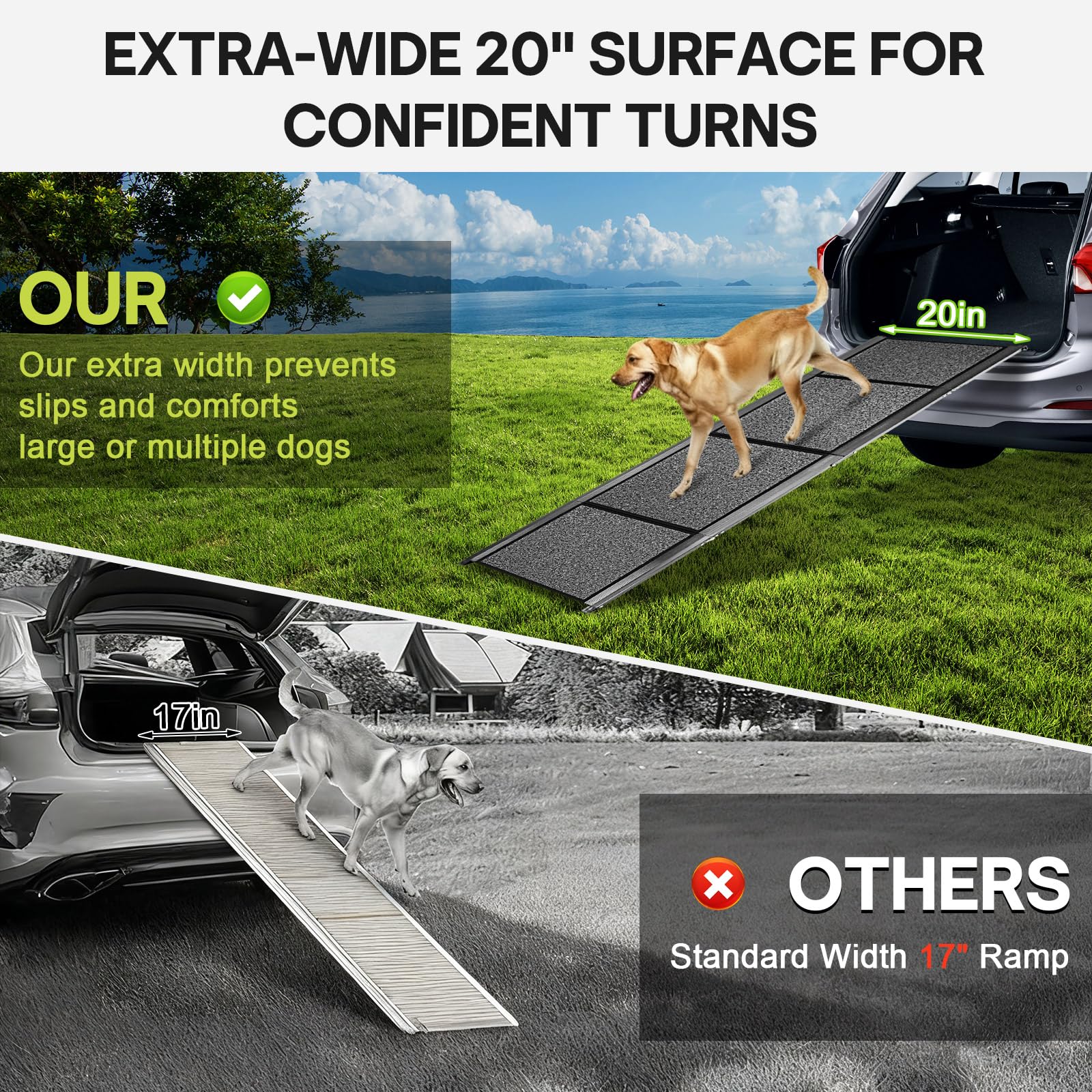 NUOBESTY rampa multi-ambiente para coches, camas altas y escaleras.