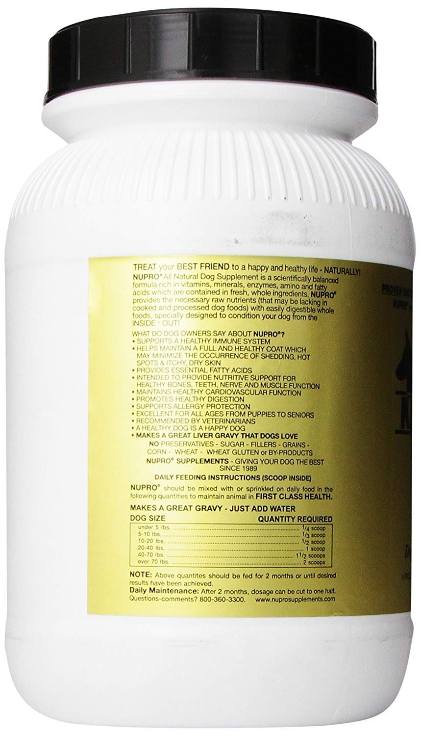 Cuchara medidora de Nupro Nutri-Pet para dosis seguras.