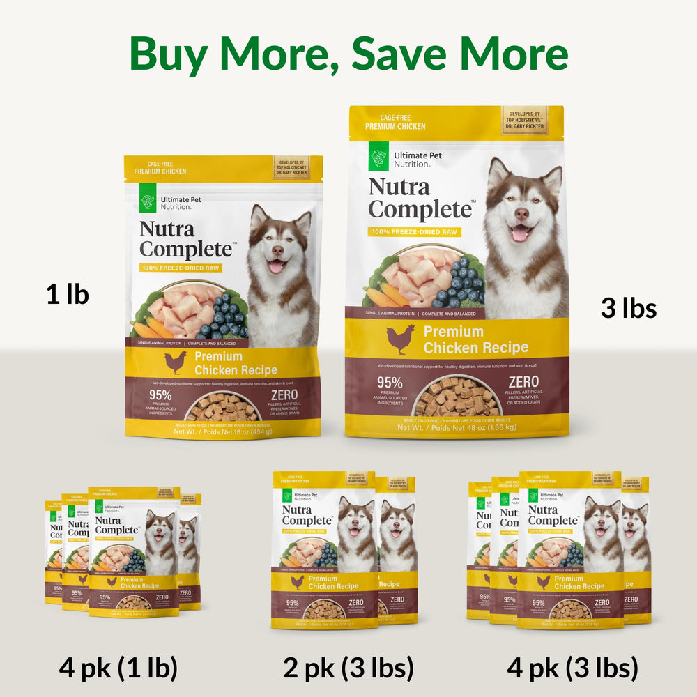 Nutra Complete de Ultimate Pet Nutrition: usar como alimento o como mezclador.