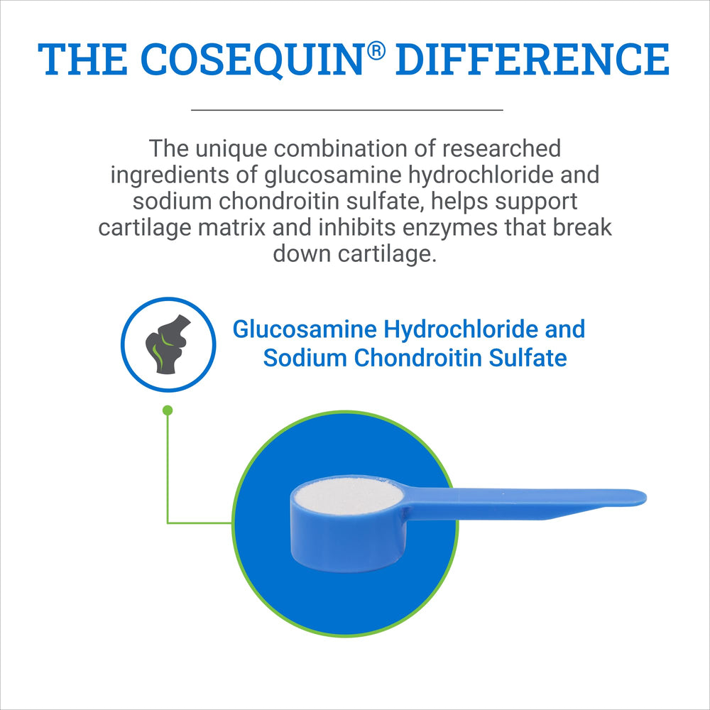 Nutramax Cosequin apoyo articular para caballos activos en polvo.