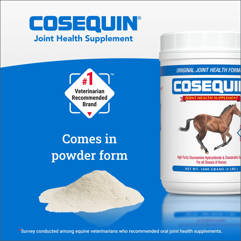 Nutramax Cosequin dosis diaria en polvo para rutina de entrenamiento.