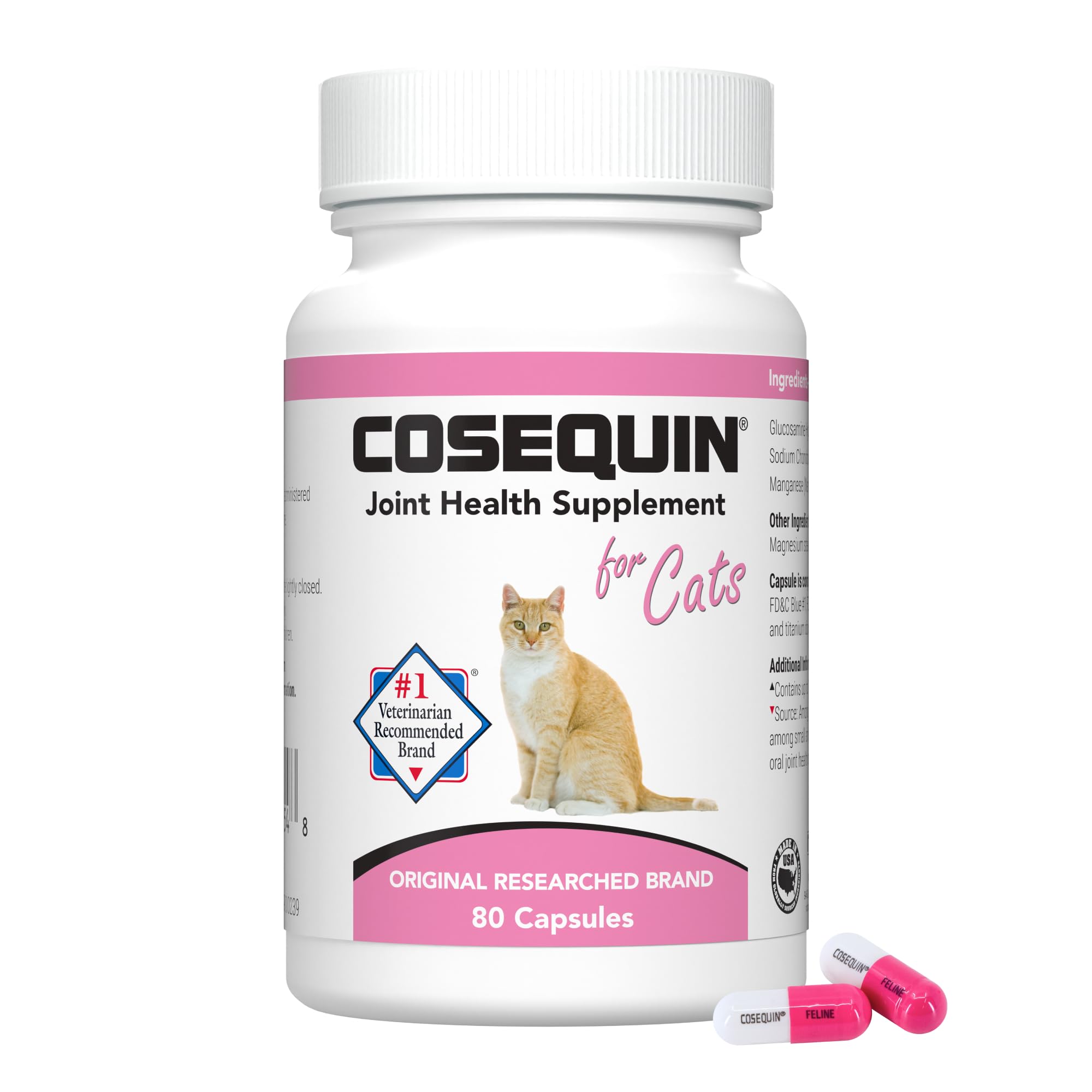 Nutramax Cosequin para Gatos: cápsulas espolvoreables para añadir a la comida diaria.