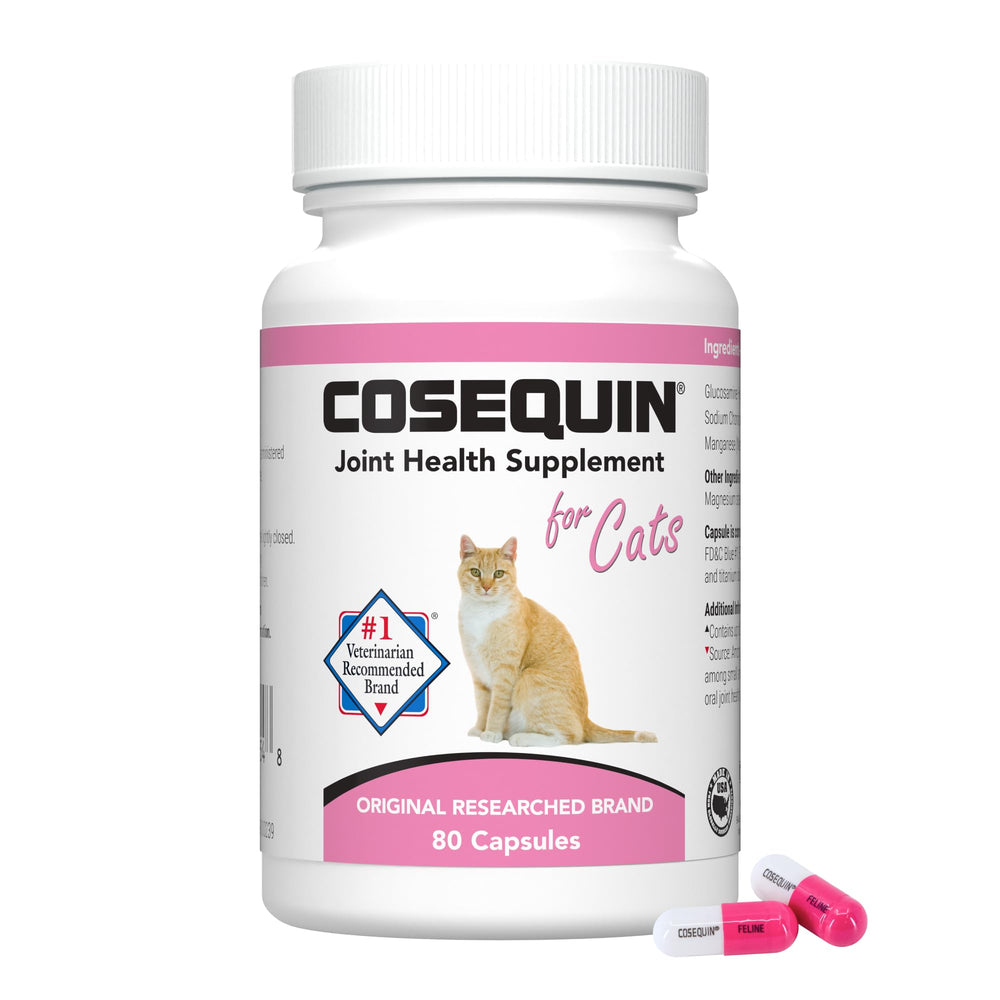 Nutramax Cosequin para Gatos: cápsulas espolvoreables para añadir a la comida diaria.