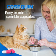 Cosequin para Gatos: etiqueta frontal que destaca glucosamina y condroitina.