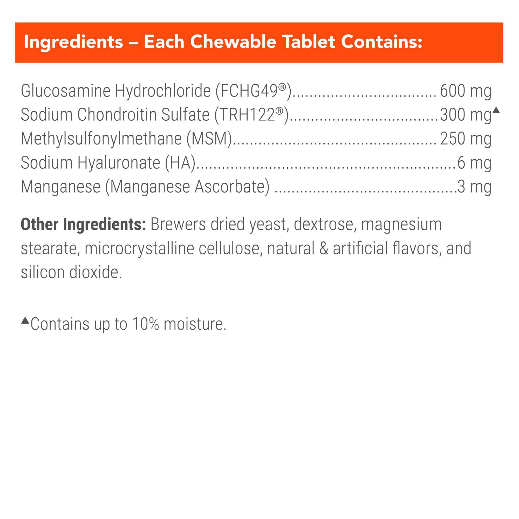 Nutramax Cosequin: close-up de glucosamina como ingrediente clave.