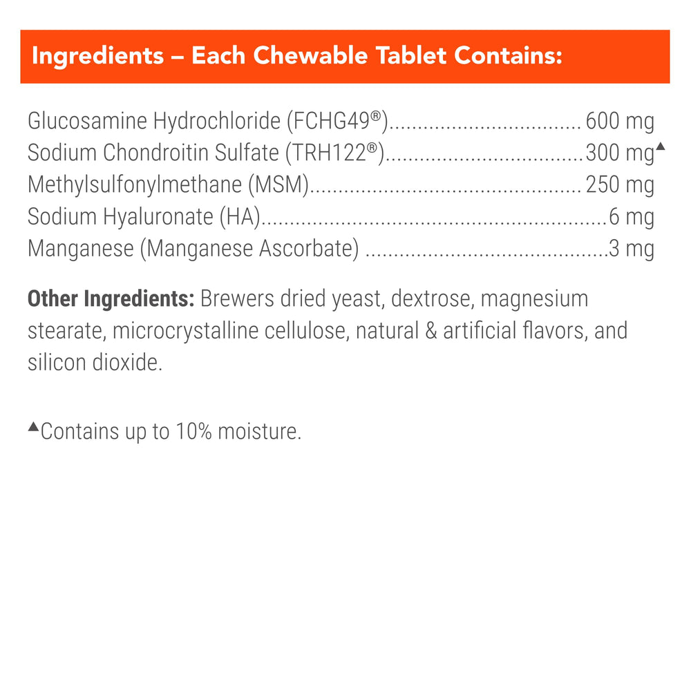 Nutramax Cosequin: close-up de glucosamina como ingrediente clave.