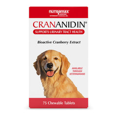 Nutramax Crananidin para perros, tabletas masticables fáciles de dar, para la salud urinaria
