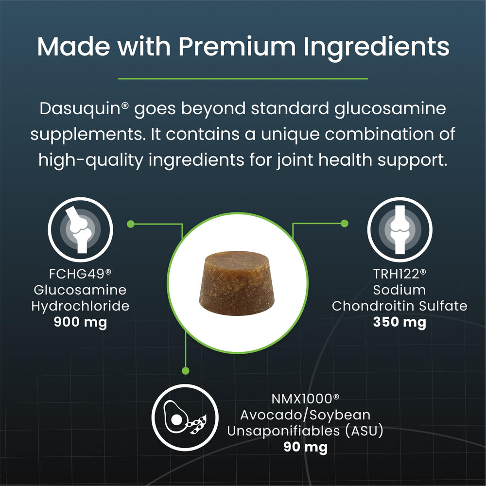 Ingrediente condroitina en Nutramax Dasuquin para salud articular.
