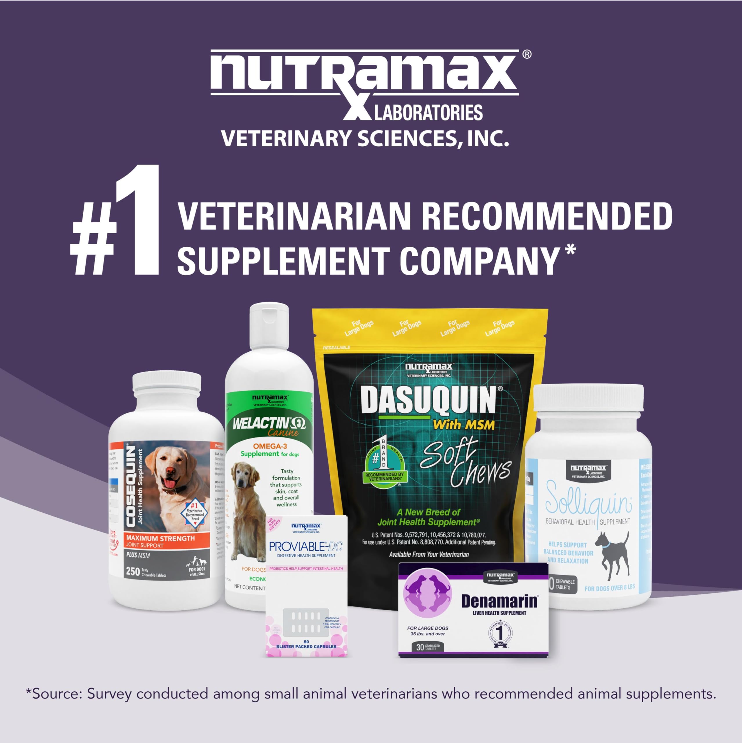 Nutramax Denamarin frente a la caja, respaldo veterinario de confianza.