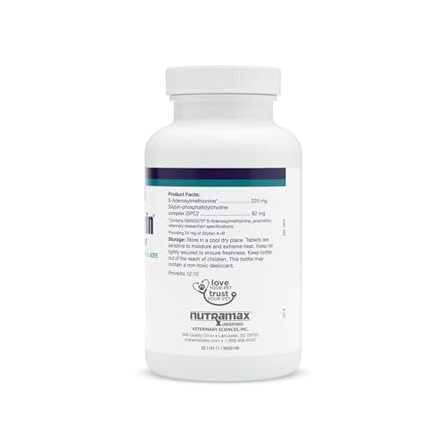 Nutramax Denamarin con SAM-e y silibina para la salud del hígado.