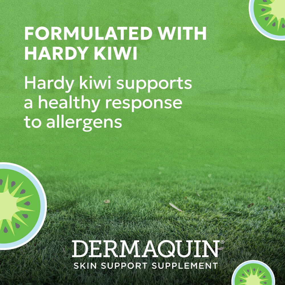 Nutramax Dermaquin kiwi hardy, ingrediente natural para piel más saludable.