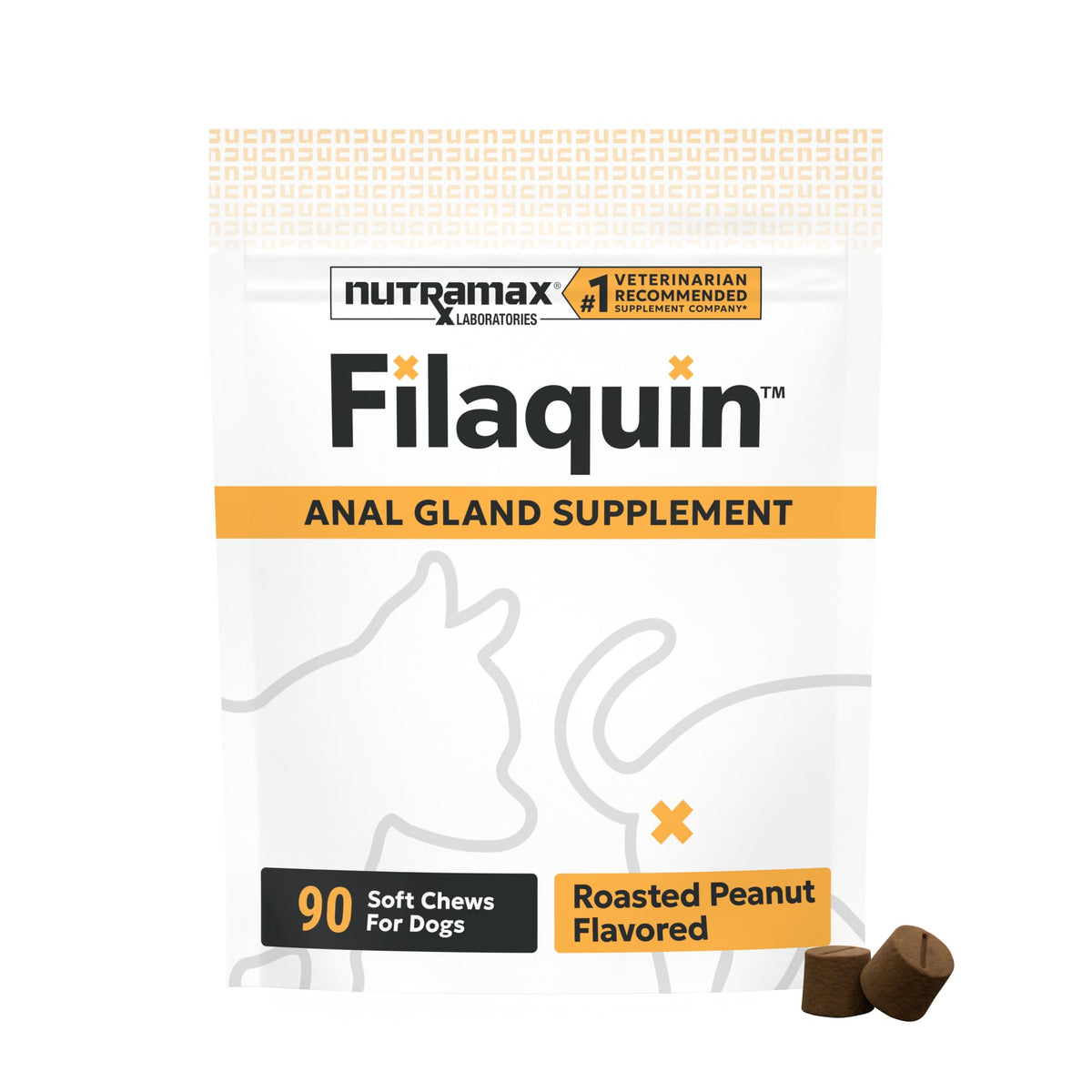 Filaquin Nutramax sabor maní tostado: apoyo diario a glándulas anales.