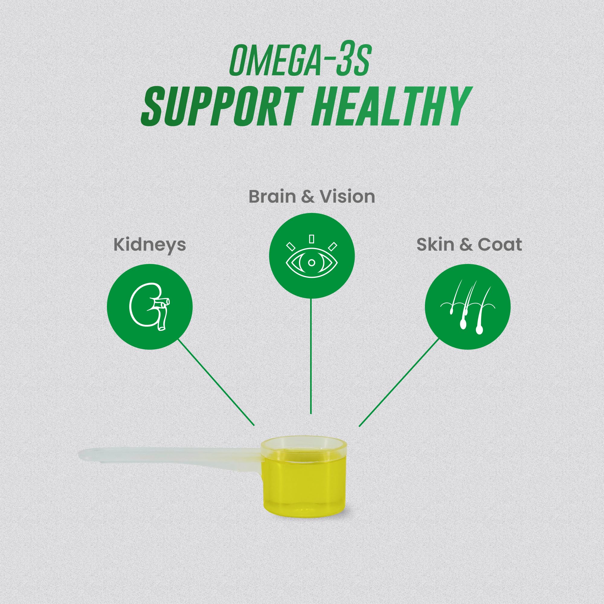 Pelaje brillante y piel sana gracias a omega 3 de alta calidad.