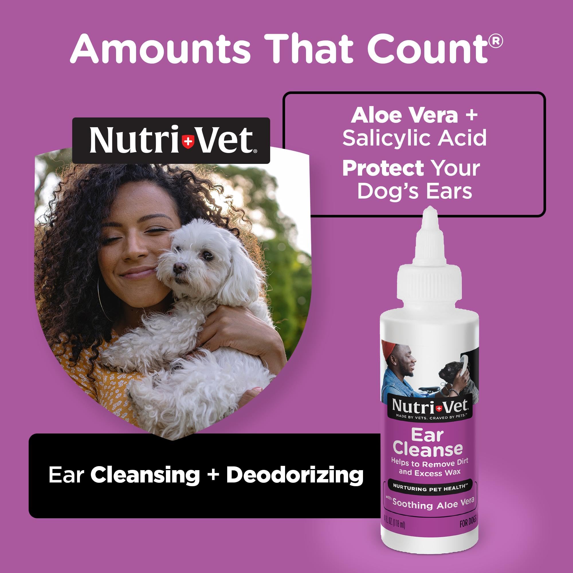 Nutri-Vet aloe vera para orejas, aporta confort y alivio suave.