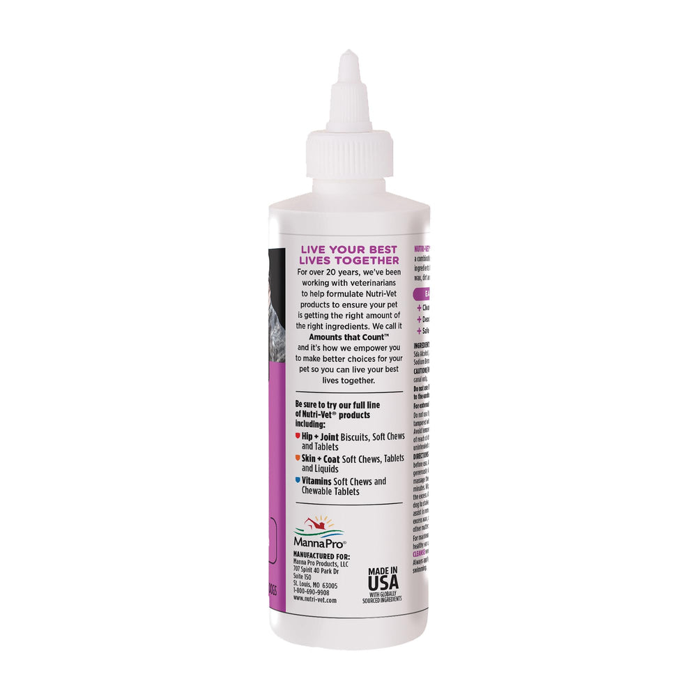 Nutri-Vet envase de 8 oz, solución segura para higiene.