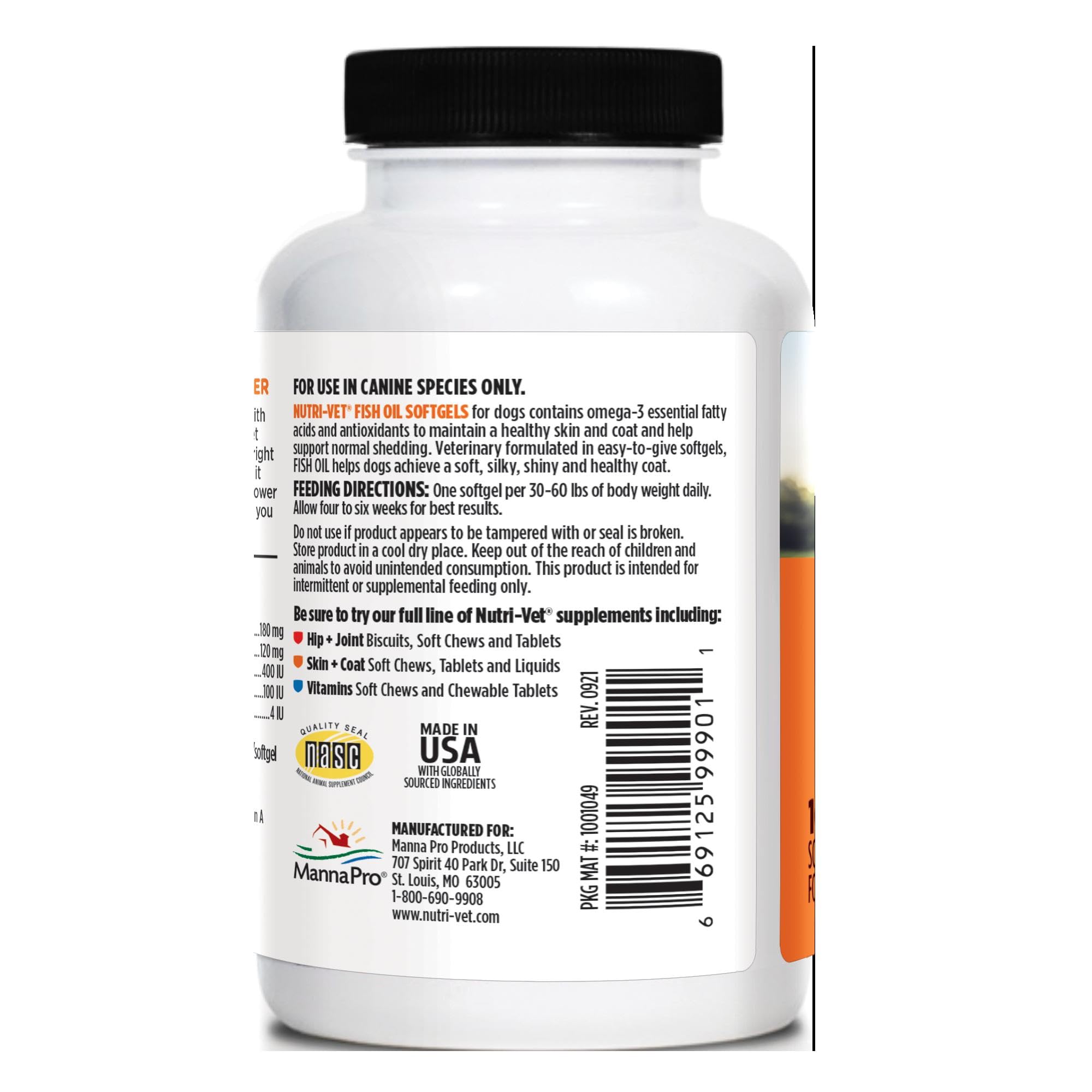 Nutri-Vet Envase práctico para un suministro confiable.