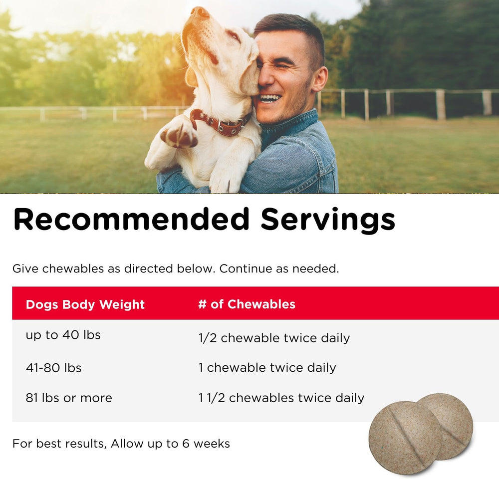 Nutri-Vet Advanced Strength Hip & Joint: fórmula diseñada por veterinarios para seguridad y calidad.