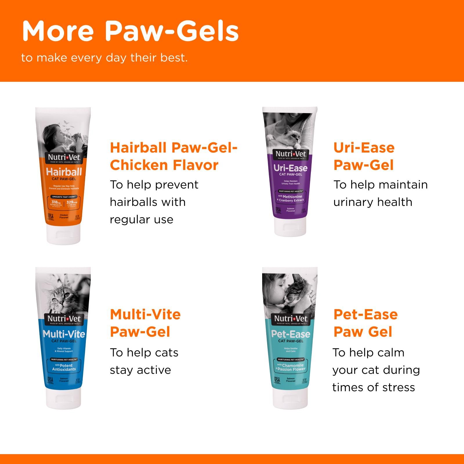 Cuidado del pelaje con Nutri-Vet Hairball Paw Gel durante el cepillado