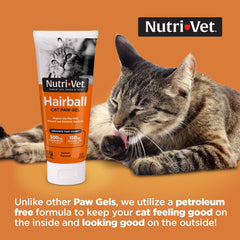 Nutri-Vet Hairball Paw Gel sabor salmón, opción atractiva para cepillado diario