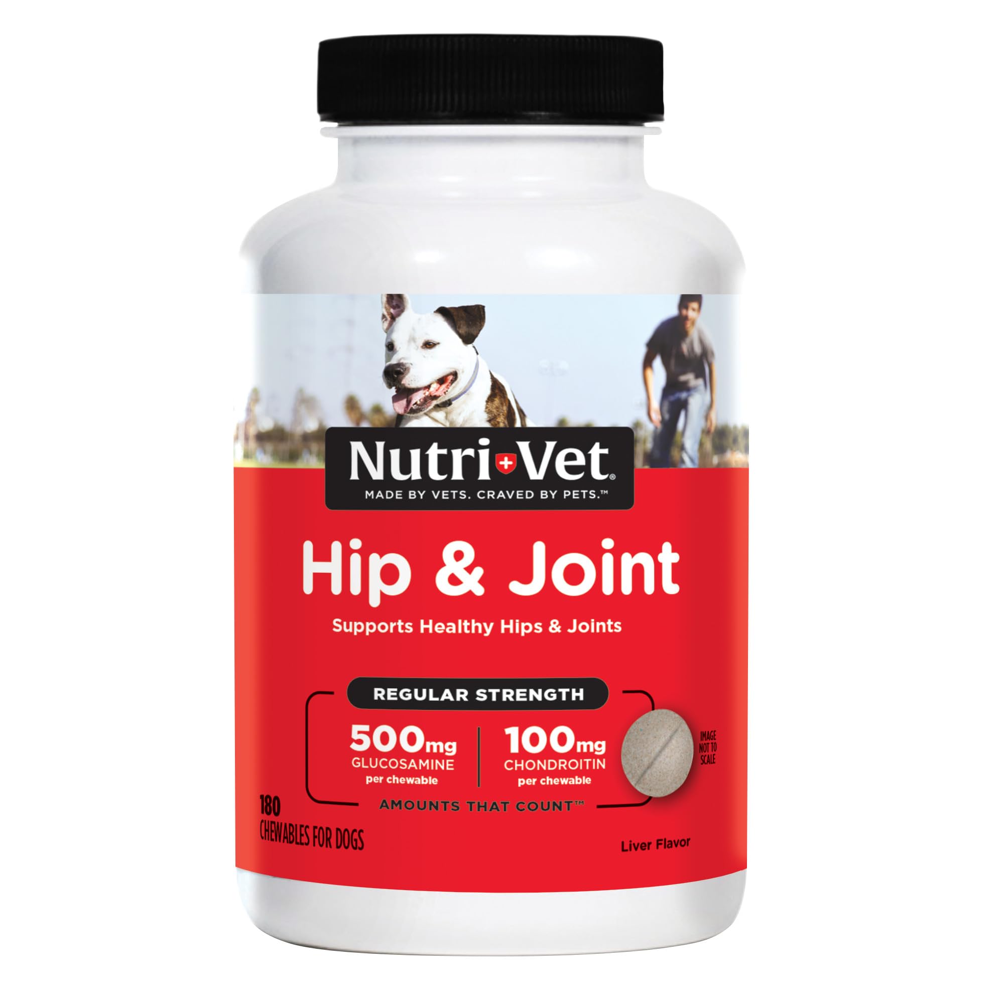 Nutri-Vet Hip & Joint en botella para perros, apoyo a la movilidad diaria.