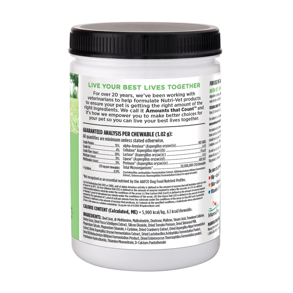 Nutri-Vet Grass Guard contiene ingredientes clave para perros.