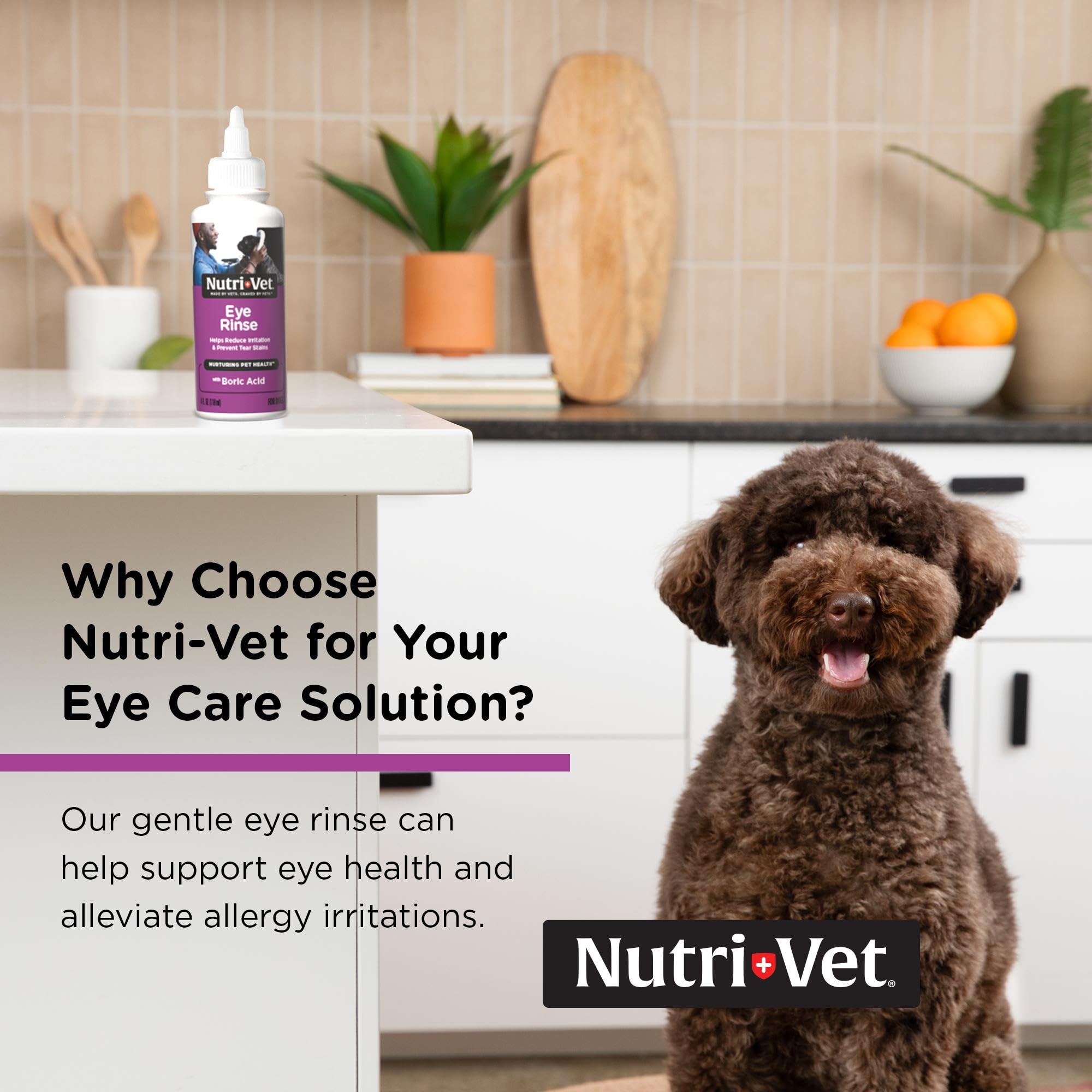 Nutri-Vet Limpieza Ocular para Perros, elimina irritantes y suciedad