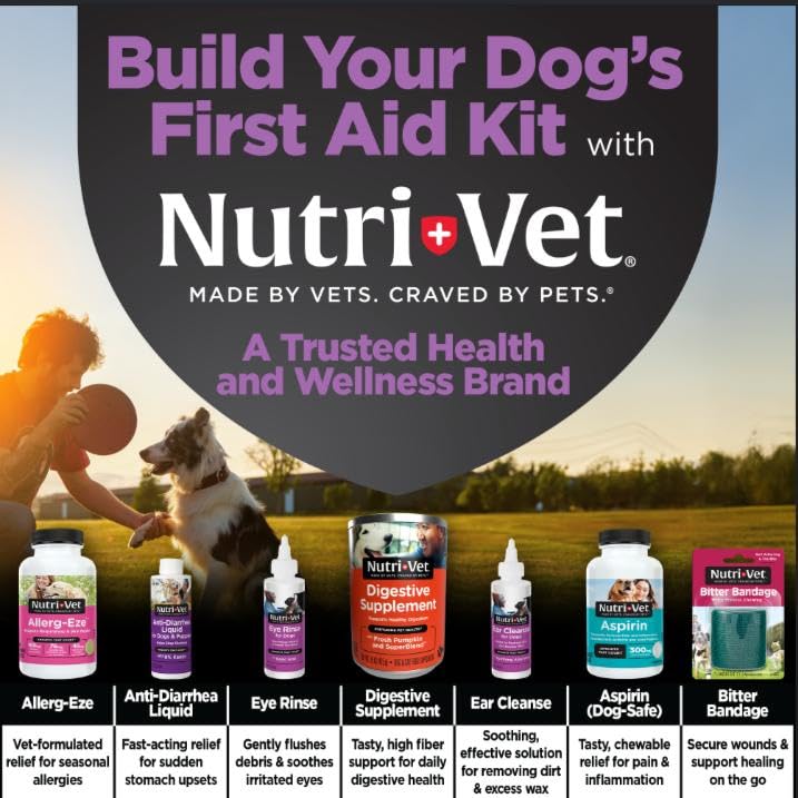 Nutri-Vet para mascotas activas, mantiene orejas limpias tras actividades.