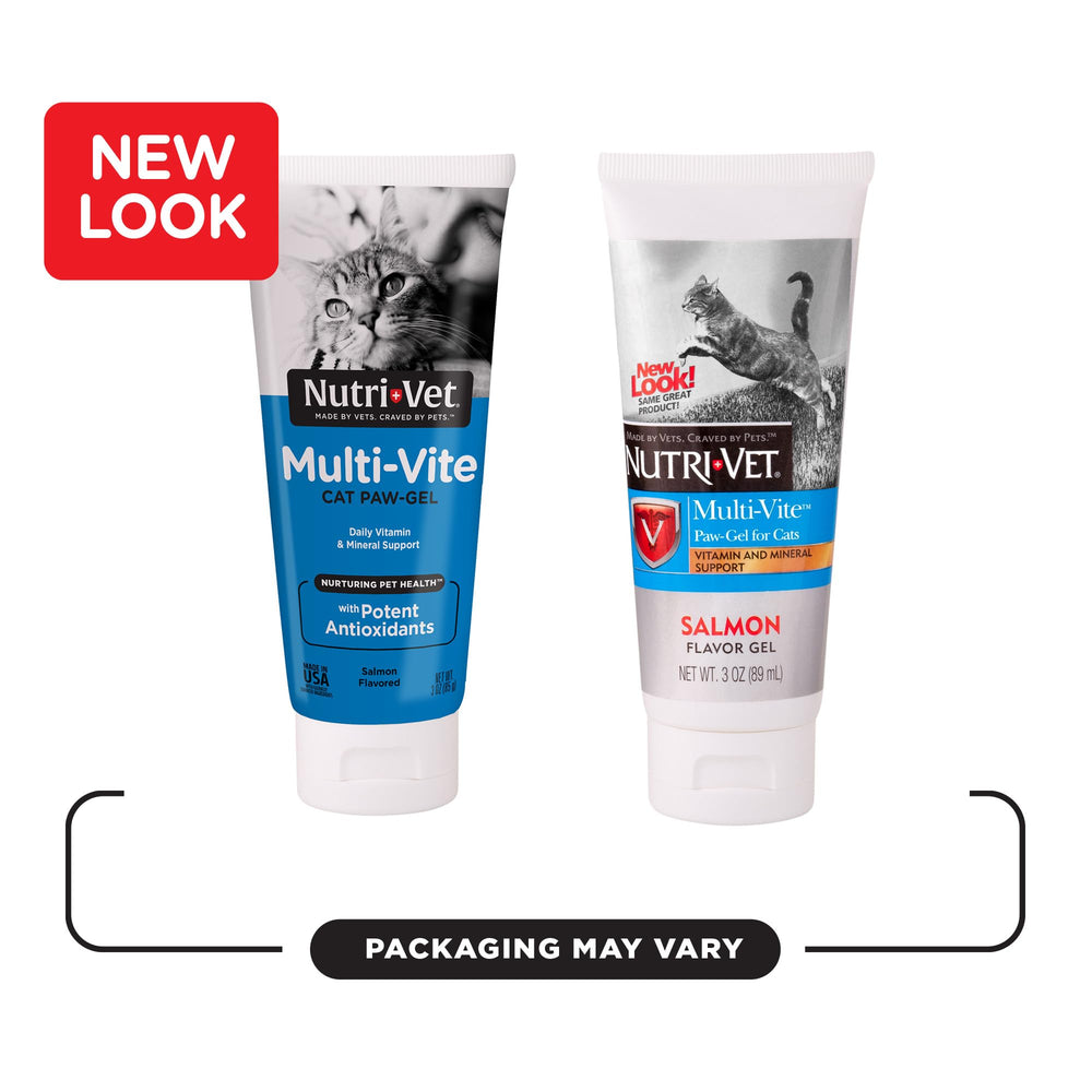 Nutri-Vet Multi-Vite Paw Gel, elaborado en Estados Unidos con ingredientes globales.