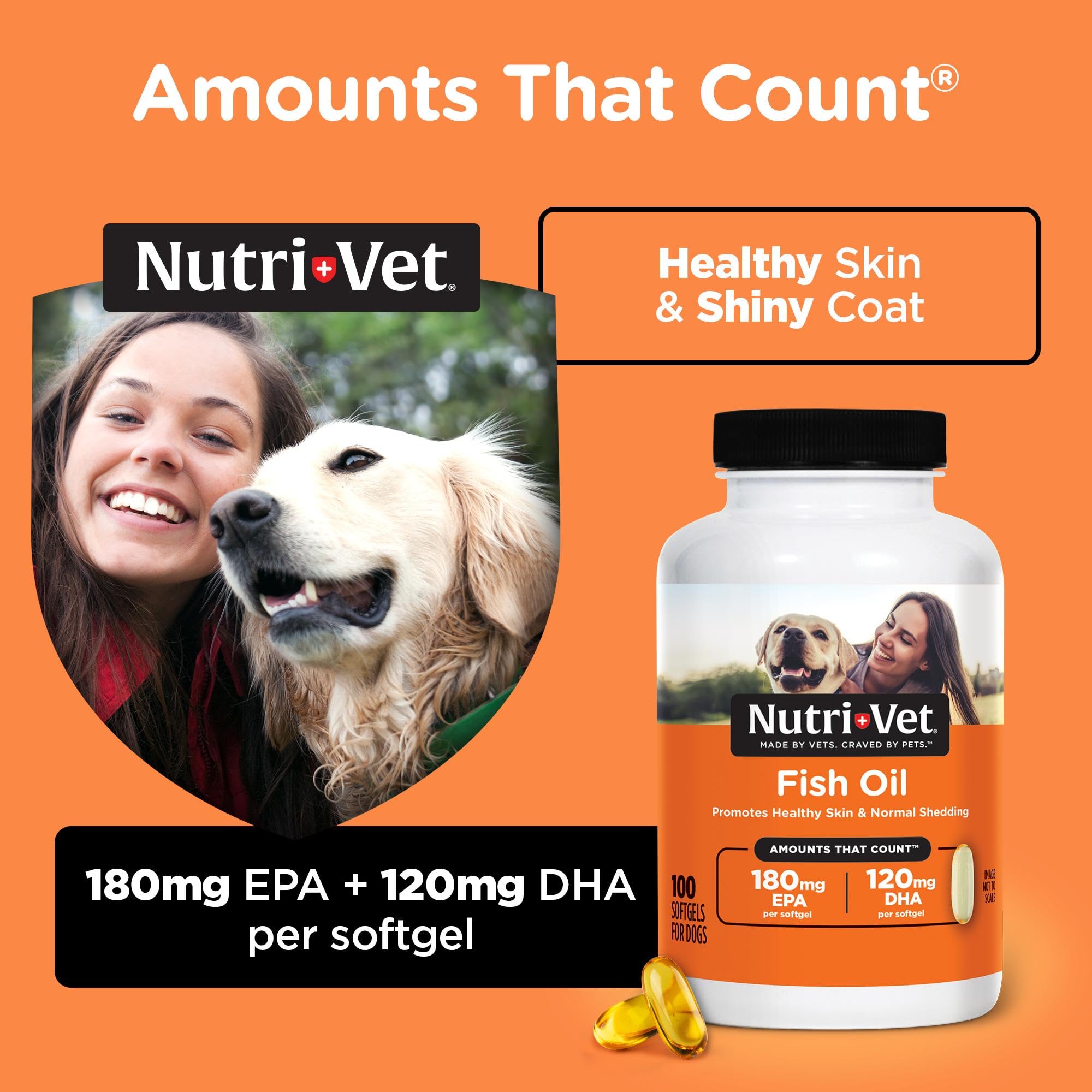 Nutri-Vet Cápsulas suaves de Omega 3 para piel suave.