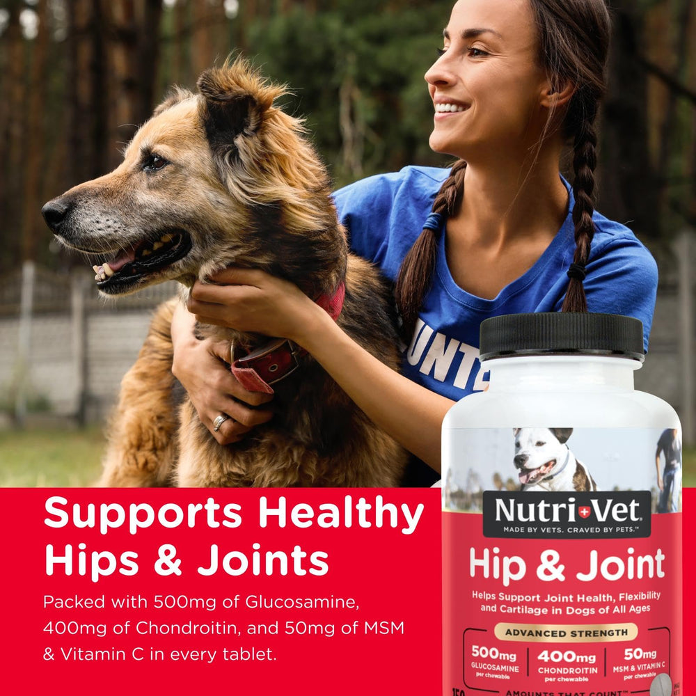 Nutri-Vet Advanced Strength Hip & Joint: tabletas con sabor a hígado para un consumo agradable.