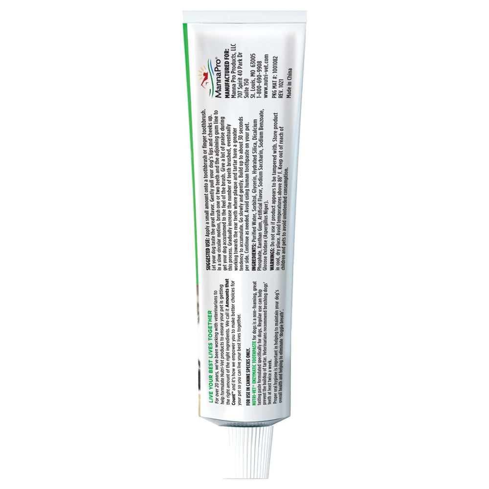 Aliento más agradable tras cepillado regular con Nutri-Vet.