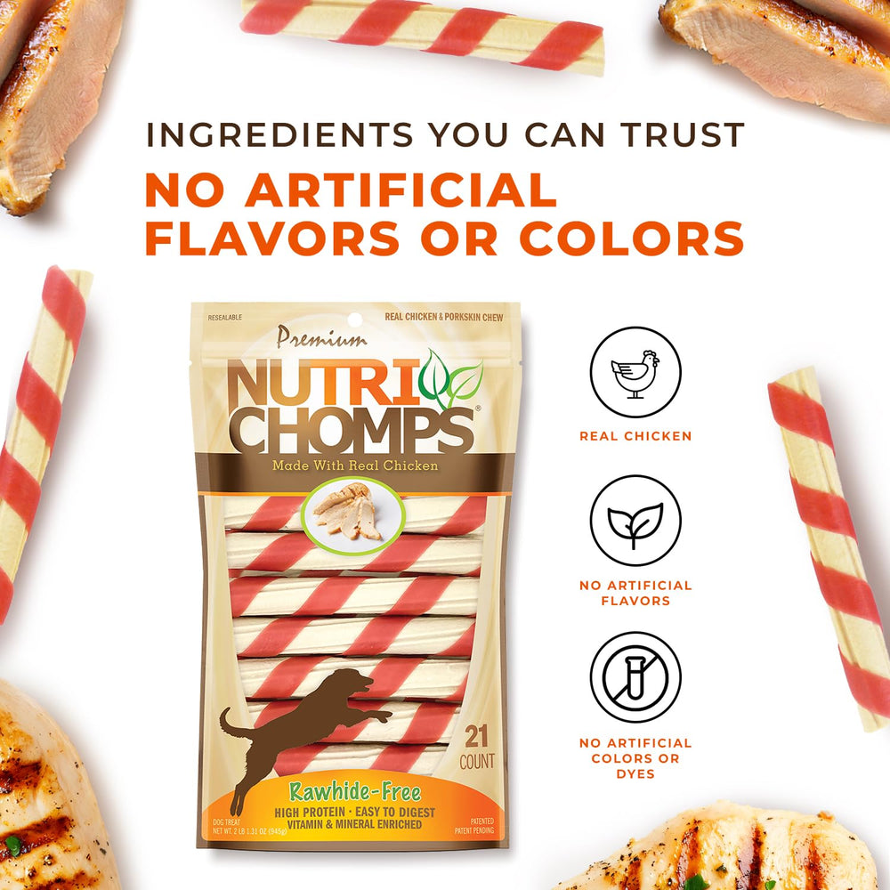NutriChomps 100% libre de cuero crudo, para una digestión más fácil