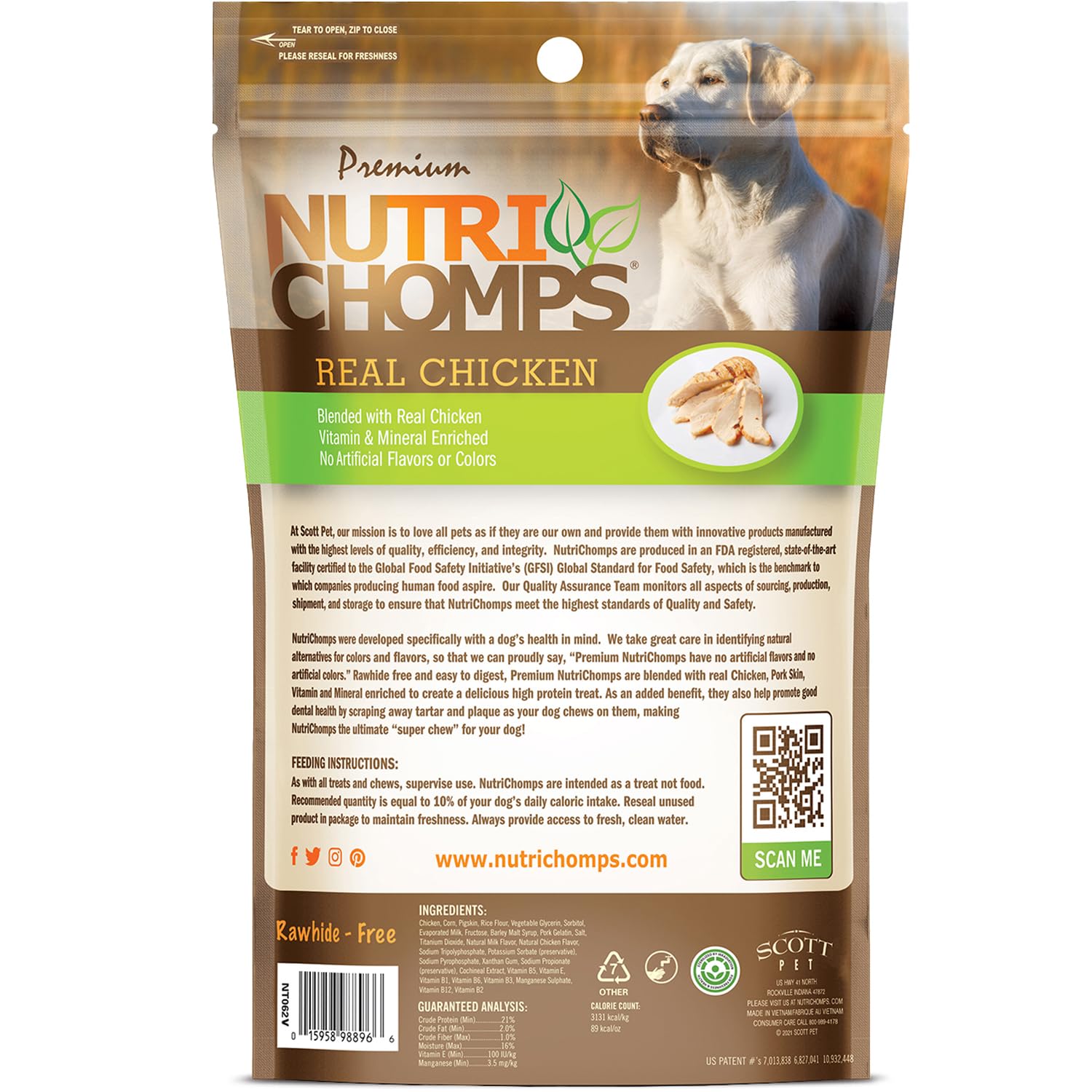 NutriChomps certification qualité GFSI – fabrication dans une installation certifiée