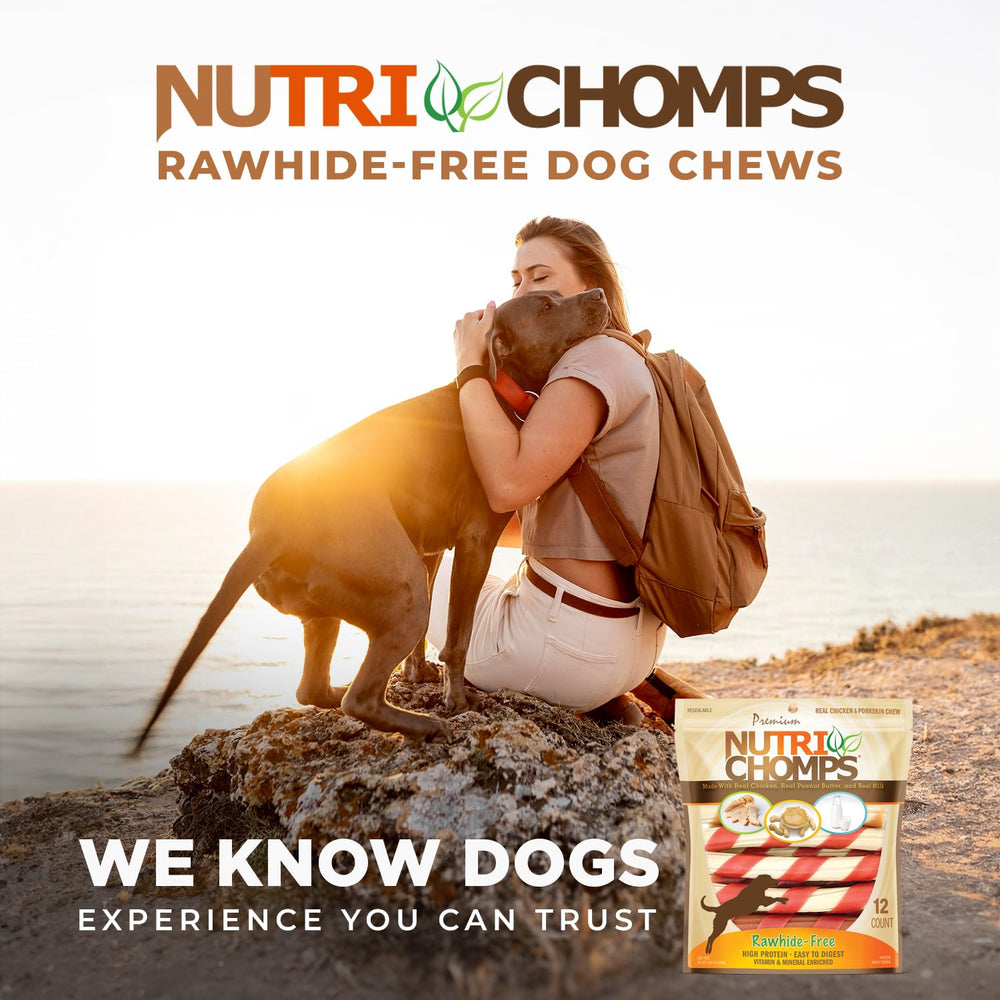 NutriChomps libre de cuero crudo, digestión más fácil para perros.