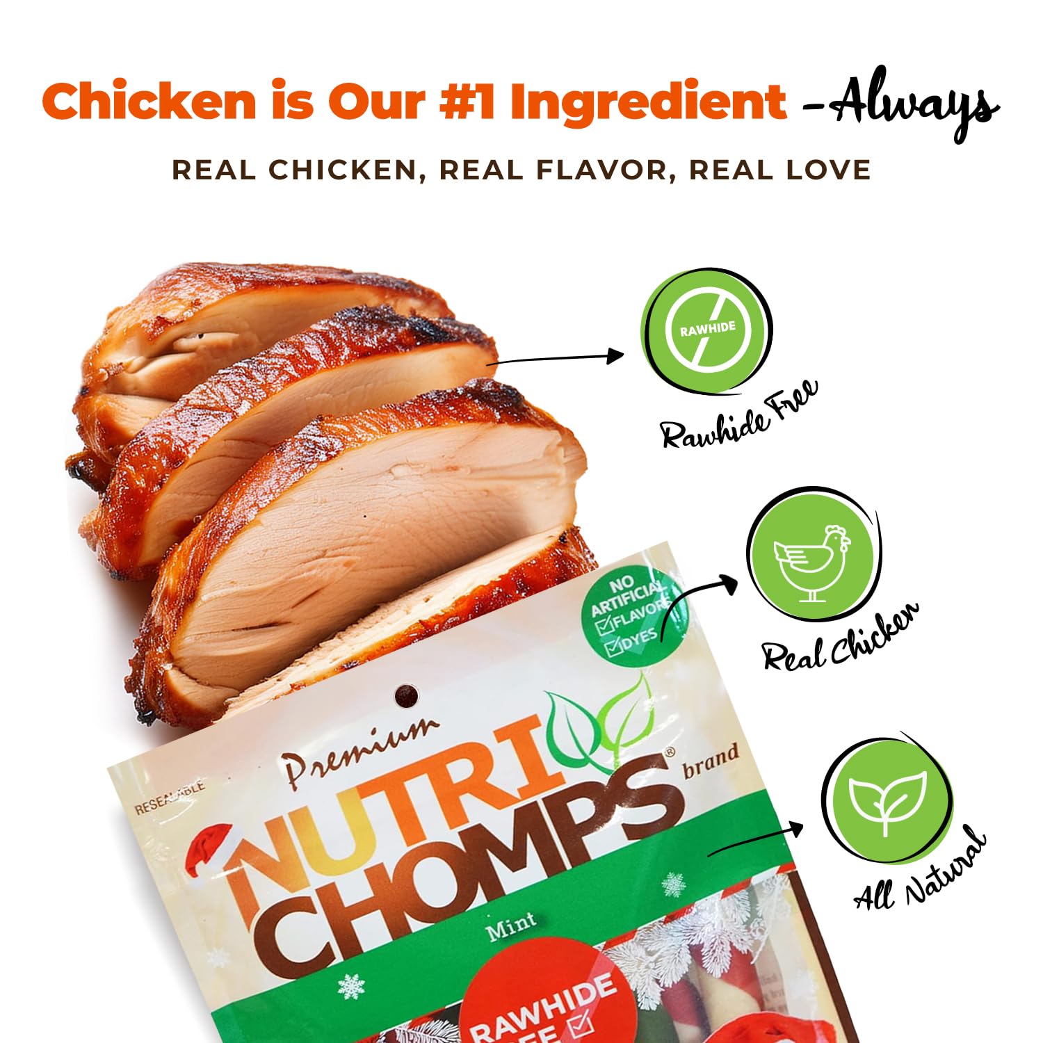 NutriChomps masticables sin cuero crudo, opción fácil de digerir para perros