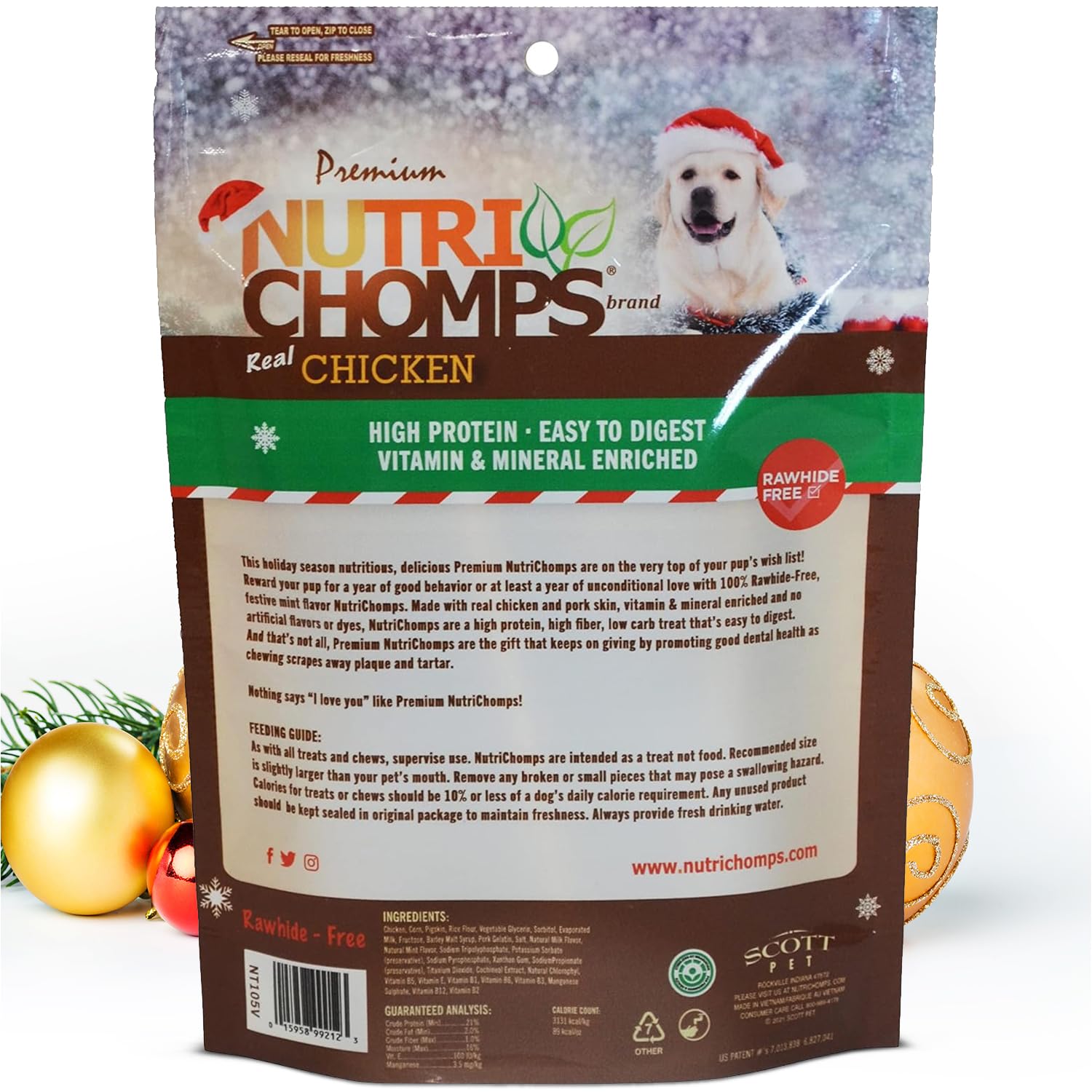 NutriChomps tamaño apto para todas las razas, 5 pulgadas de longitud